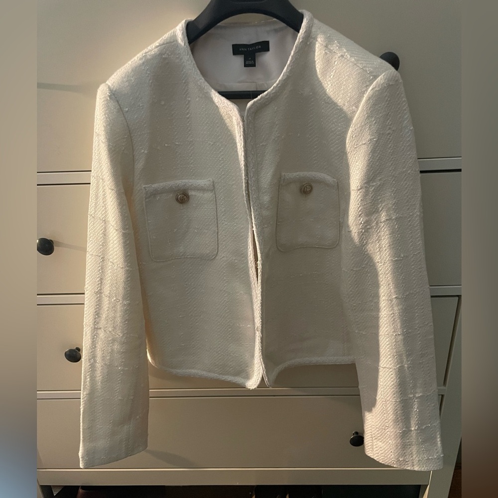 Ann Taylor White Blazer